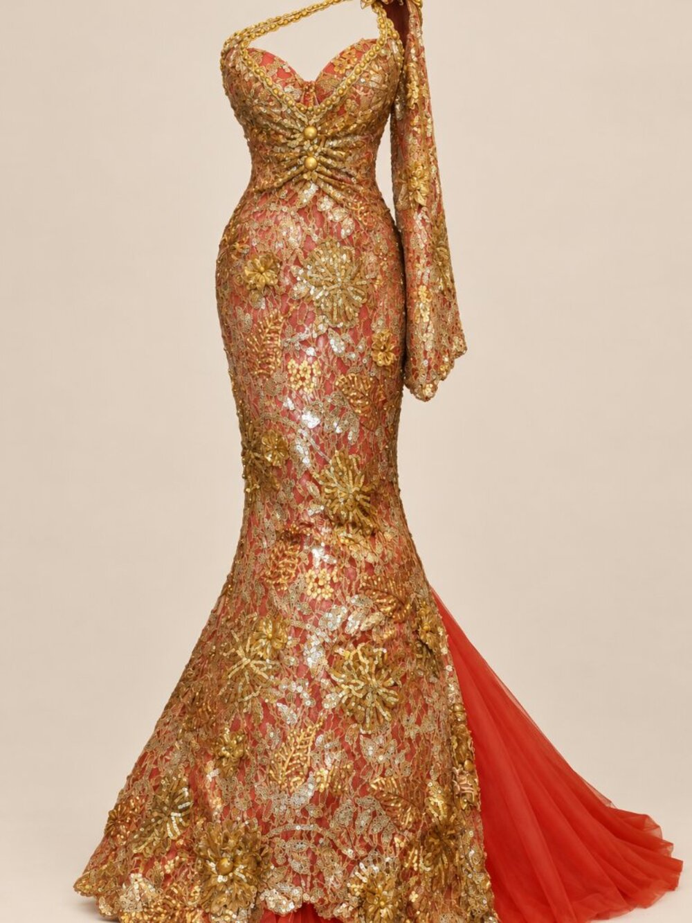 Luxurious Couture Designer Party Prom Wedding Evening Cocktail Runway Gown Dress